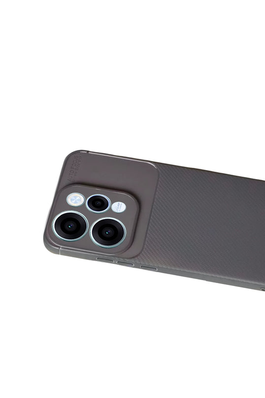 Oppo Reno 15 Auto Focus Karbon Kapak Kılıf - Gri 2