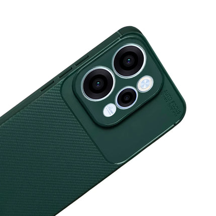 Oppo Reno 15 Auto Focus Karbon Kapak Kılıf - Koyu Yeşil 3