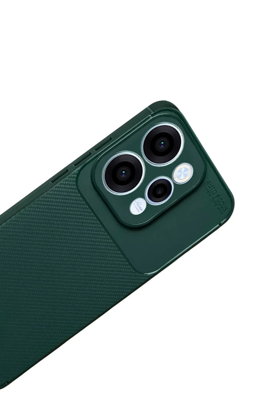 Oppo Reno 15 Auto Focus Karbon Kapak Kılıf - Koyu Yeşil 3