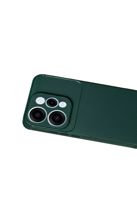 Oppo Reno 15 Auto Focus Karbon Kapak Kılıf - Koyu Yeşil 4