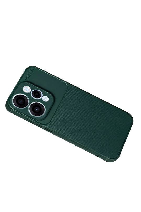 Oppo Reno 15 Auto Focus Karbon Kapak Kılıf - Koyu Yeşil 2