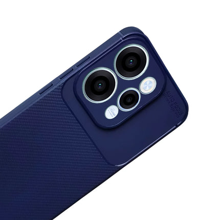 Oppo Reno 15 Auto Focus Karbon Kapak Kılıf - Lacivert 4