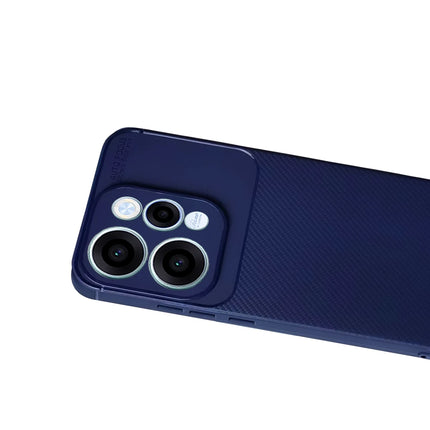 Oppo Reno 15 Auto Focus Karbon Kapak Kılıf - Lacivert 3