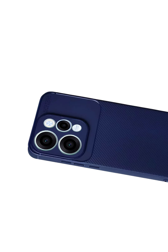 Oppo Reno 15 Auto Focus Karbon Kapak Kılıf - Lacivert 3