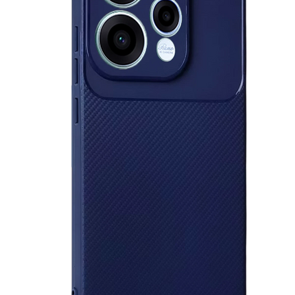 Oppo Reno 15 Auto Focus Karbon Kapak Kılıf - Lacivert
