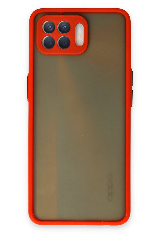 Oppo Reno 4 Lite Montreal Silikon Kapak Kılıf - Kırmızı