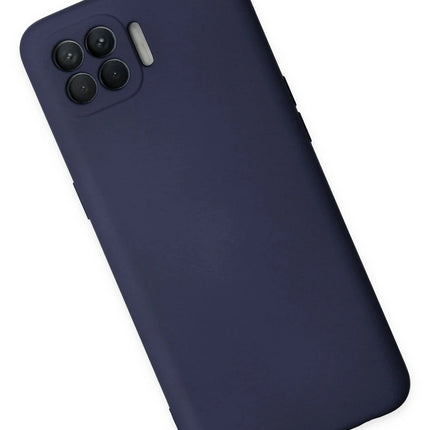 Oppo Reno 4 Lite Nano içi Kadife Silikon Kılıf - Lacivert 3