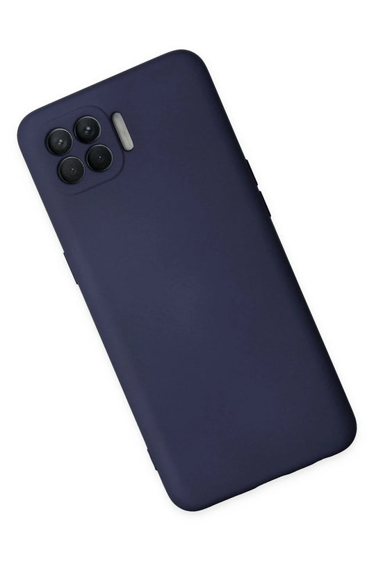 Oppo Reno 4 Lite Nano içi Kadife Silikon Kılıf - Lacivert 3