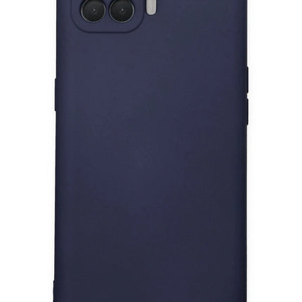 Oppo Reno 4 Lite Nano içi Kadife Silikon Kılıf - Lacivert