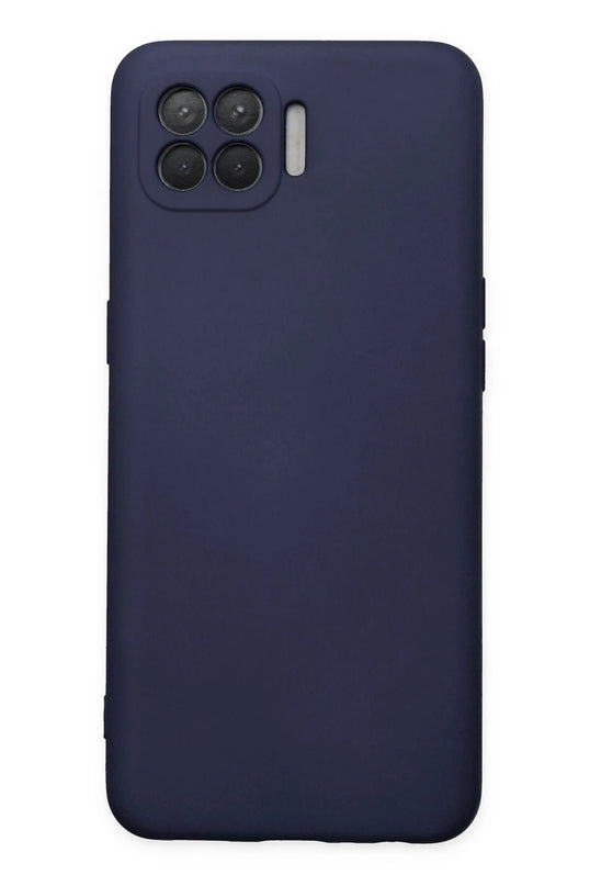Oppo Reno 4 Lite Nano içi Kadife Silikon Kılıf - Lacivert