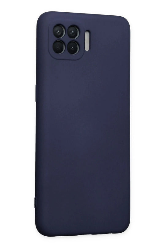 Oppo Reno 4 Lite Nano içi Kadife Silikon Kılıf - Lacivert 2