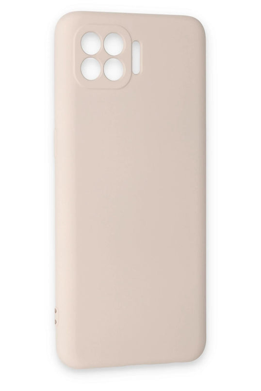 Oppo Reno 4 Lite Nano içi Kadife Silikon Kılıf - Pudra 2