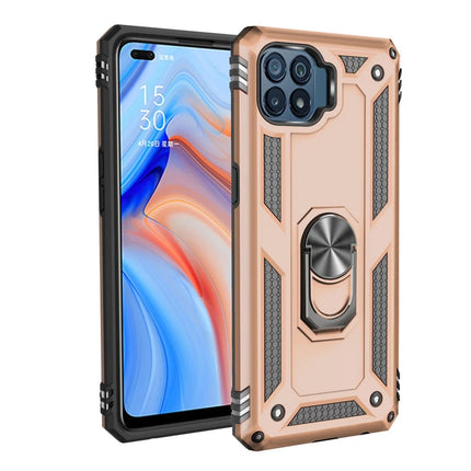 Oppo Reno 4 Lite Sofya Yüzüklü Silikon Kapak Kılıf - Gold