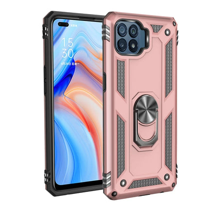 Oppo Reno 4 Lite Sofya Yüzüklü Silikon Kapak Kılıf - Rose