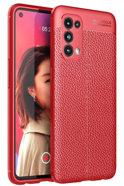 Oppo Reno 5 Auto Focus Kapak Kılıf - Kırmızı