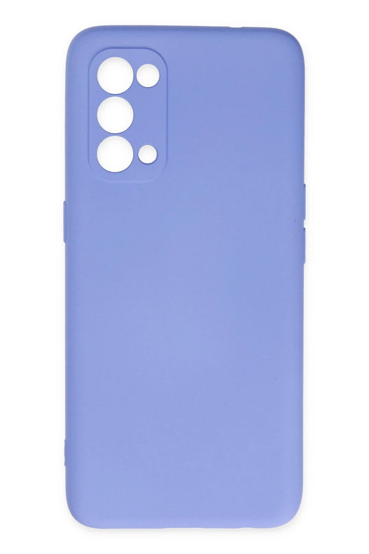 Oppo Reno 5 Nano içi Kadife Silikon Kılıf - Lila