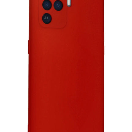Oppo Reno 5 Lite Nano içi Kadife Silikon Kılıf - Kırmızı 2