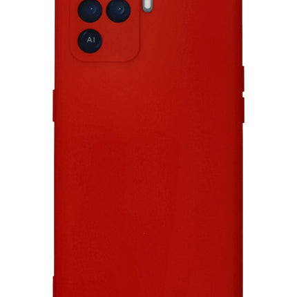 Oppo Reno 5 Lite Nano içi Kadife Silikon Kılıf - Kırmızı