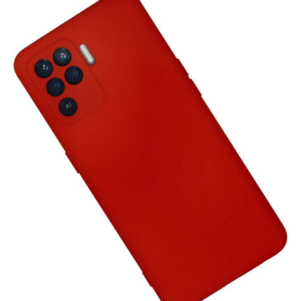 Oppo Reno 5 Lite Nano içi Kadife Silikon Kılıf - Kırmızı 3