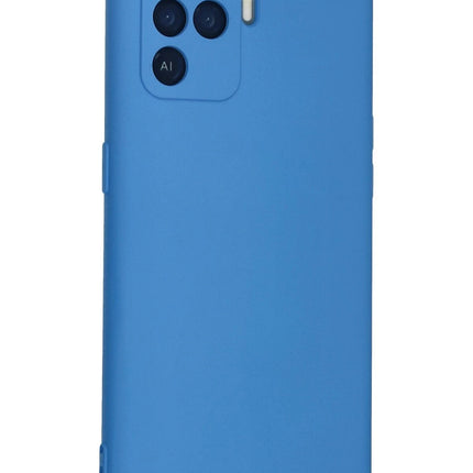 Oppo Reno 5 Lite Nano içi Kadife Silikon Kılıf - Mavi 2