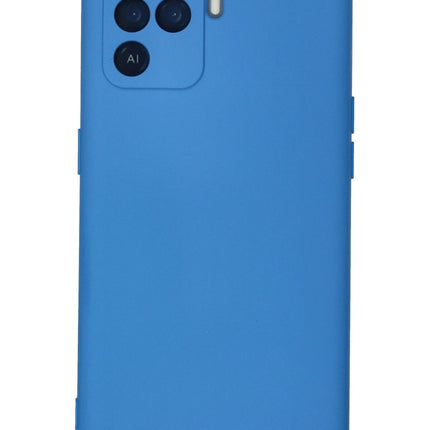 Oppo Reno 5 Lite Nano içi Kadife Silikon Kılıf - Mavi