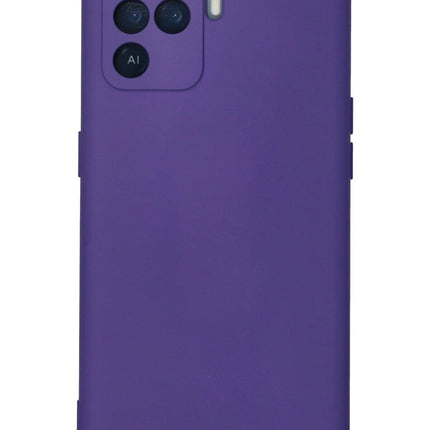 Oppo Reno 5 Lite Nano içi Kadife Silikon Kılıf - Mor