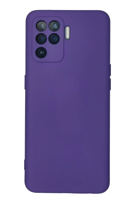 Oppo Reno 5 Lite Nano içi Kadife Silikon Kılıf - Mor