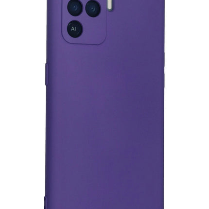 Oppo Reno 5 Lite Nano içi Kadife Silikon Kılıf - Mor 2