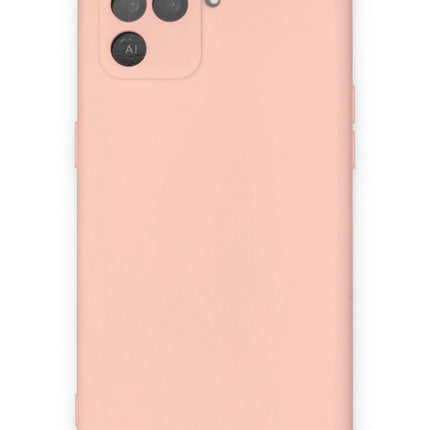 Oppo Reno 5 Lite Nano içi Kadife Silikon Kılıf - Pudra