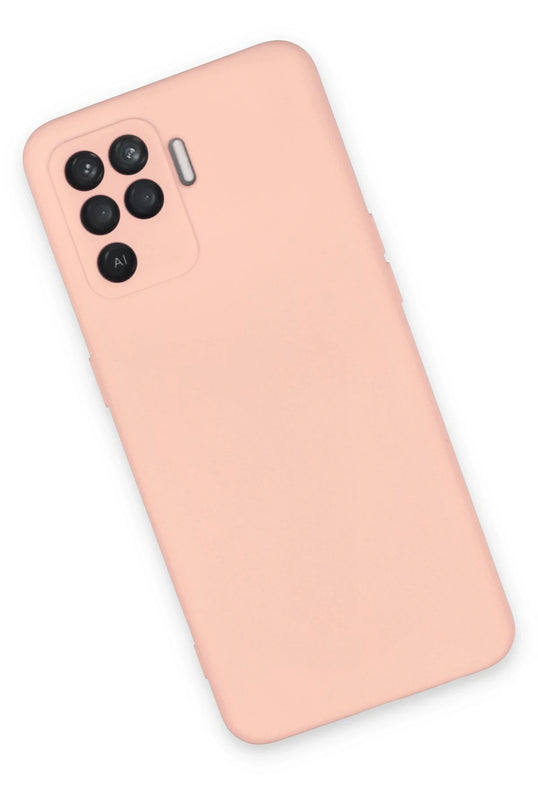 Oppo Reno 5 Lite Nano içi Kadife Silikon Kılıf - Pudra 3