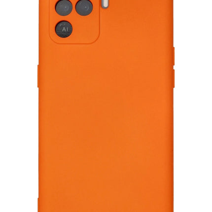 Oppo Reno 5 Lite Nano içi Kadife Silikon Kılıf - Turuncu
