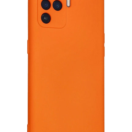 Oppo Reno 5 Lite Nano içi Kadife Silikon Kılıf - Turuncu 2