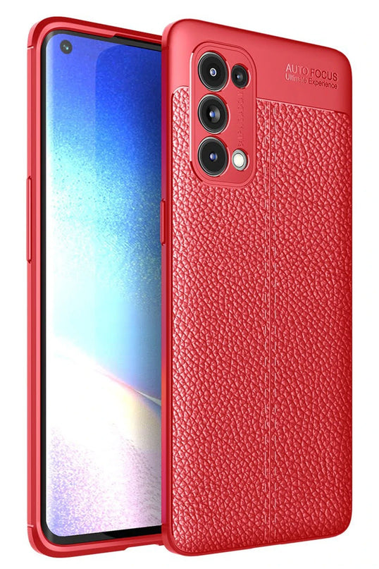Oppo Reno 5 Pro Auto Focus Kapak Kılıf - Kırmızı