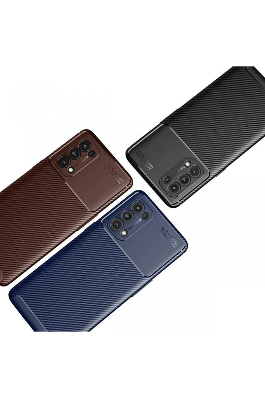 Oppo Reno 5 Pro Auto Focus Karbon Kapak Kılıf - Siyah 3