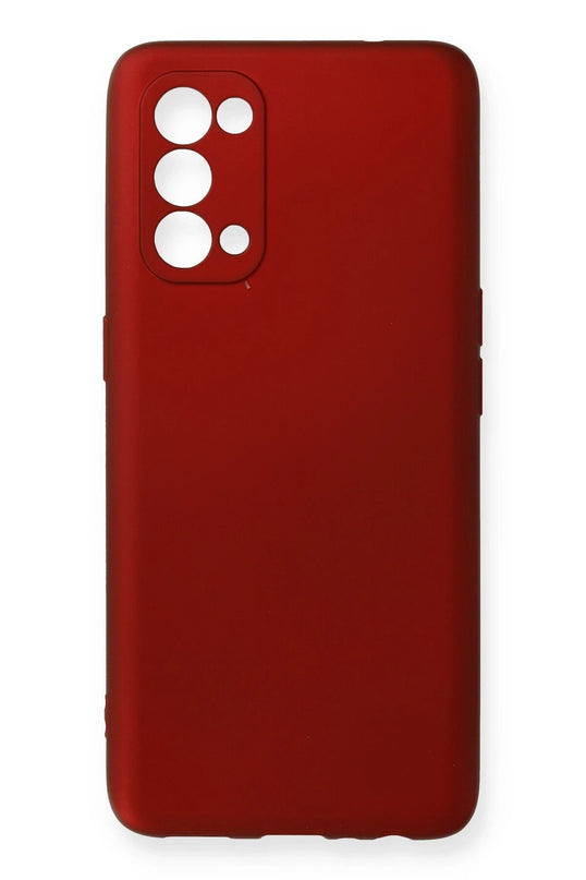 Oppo Reno 5 Pro First Silikon Kılıf - Bordo