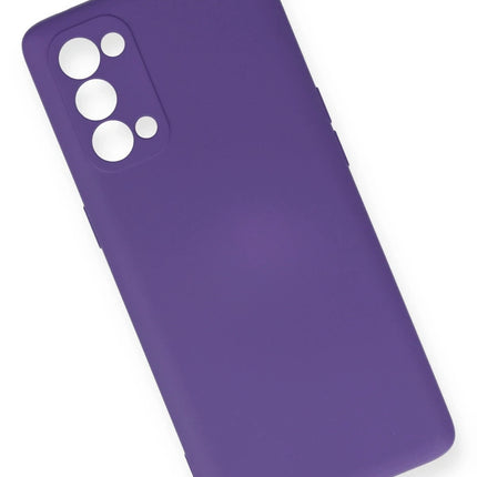 Oppo Reno 5 Pro Nano içi Kadife Silikon Kılıf - Mor 3