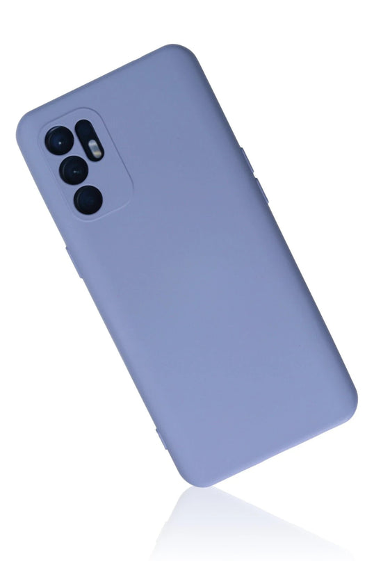 Oppo Reno 6 Nano içi Kadife Silikon Kılıf - Lila 2