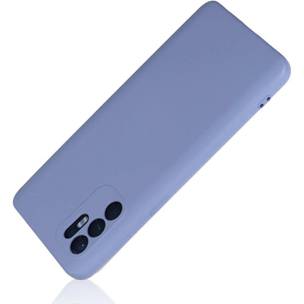 Oppo Reno 6 Nano içi Kadife Silikon Kılıf - Lila 3