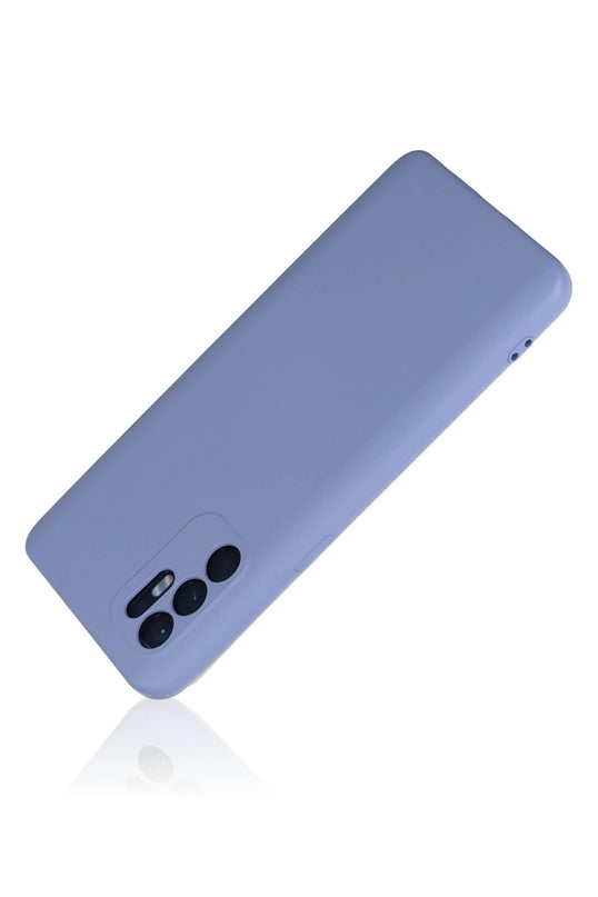 Oppo Reno 6 Nano içi Kadife Silikon Kılıf - Lila 3