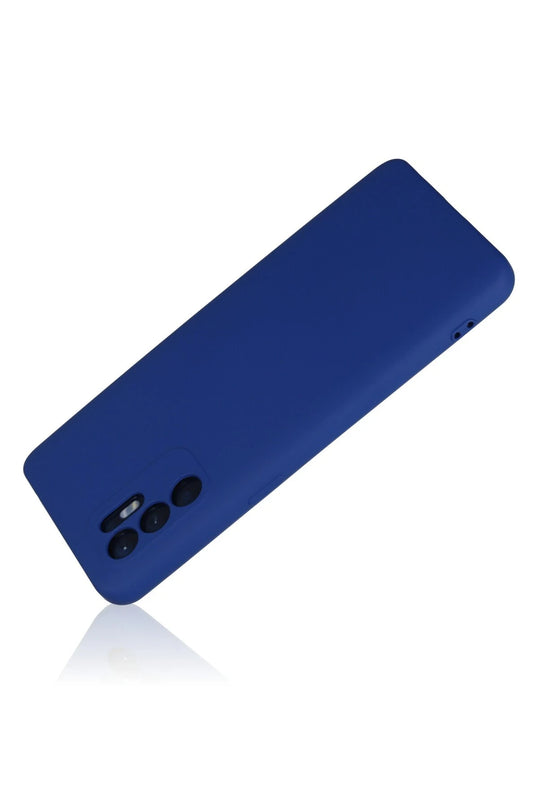 Oppo Reno 6 Nano içi Kadife Silikon Kılıf - Mavi 3