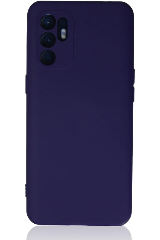 Oppo Reno 6 Nano içi Kadife Silikon Kılıf - Mor