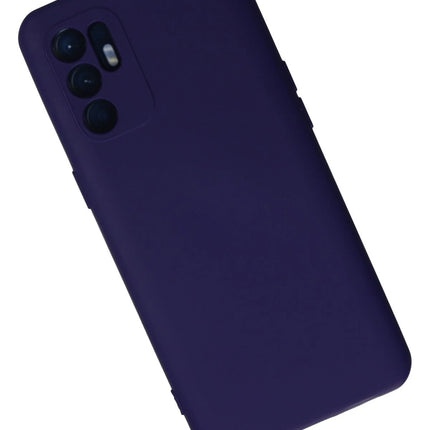 Oppo Reno 6 Nano içi Kadife Silikon Kılıf - Mor 2