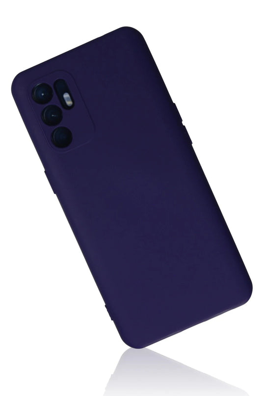 Oppo Reno 6 Nano içi Kadife Silikon Kılıf - Mor 2