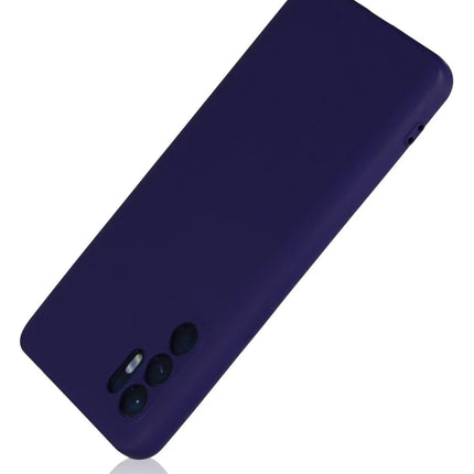 Oppo Reno 6 Nano içi Kadife Silikon Kılıf - Mor 3