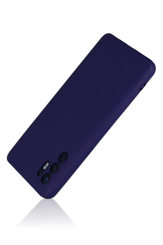 Oppo Reno 6 Nano içi Kadife Silikon Kılıf - Mor 3