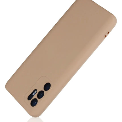 Oppo Reno 6 Nano içi Kadife Silikon Kılıf - Pudra 3