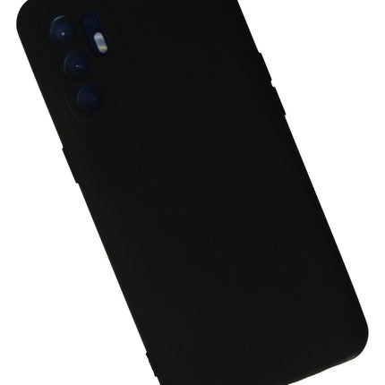 Oppo Reno 6 Nano içi Kadife Silikon Kılıf - Siyah 2