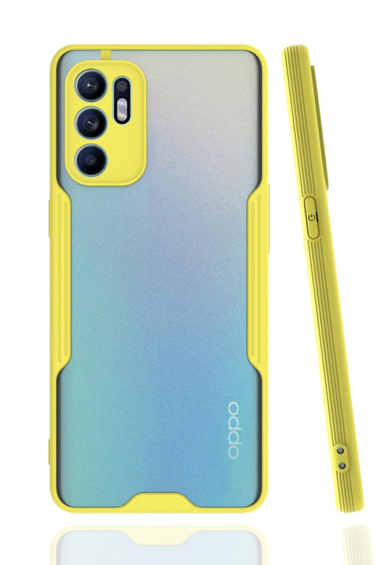 Oppo Reno 6 Platin Silikon Kılıf - Sarı