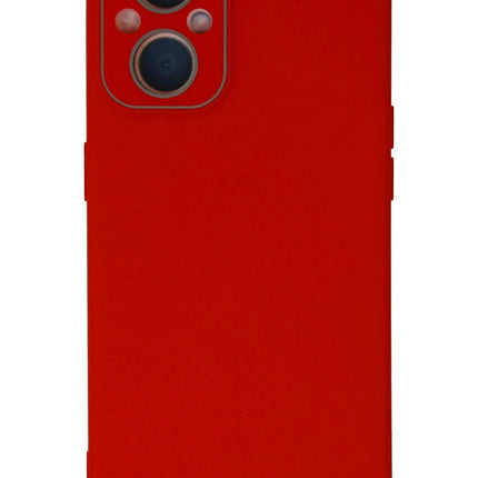 Oppo Reno 7 Lite Lansman Glass Kapak Kılıf - Kırmızı
