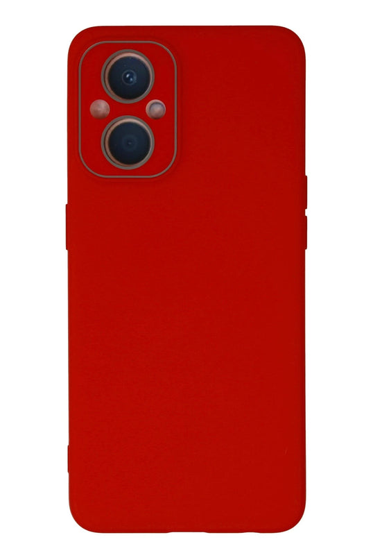Oppo Reno 7 Lite Lansman Glass Kapak Kılıf - Kırmızı